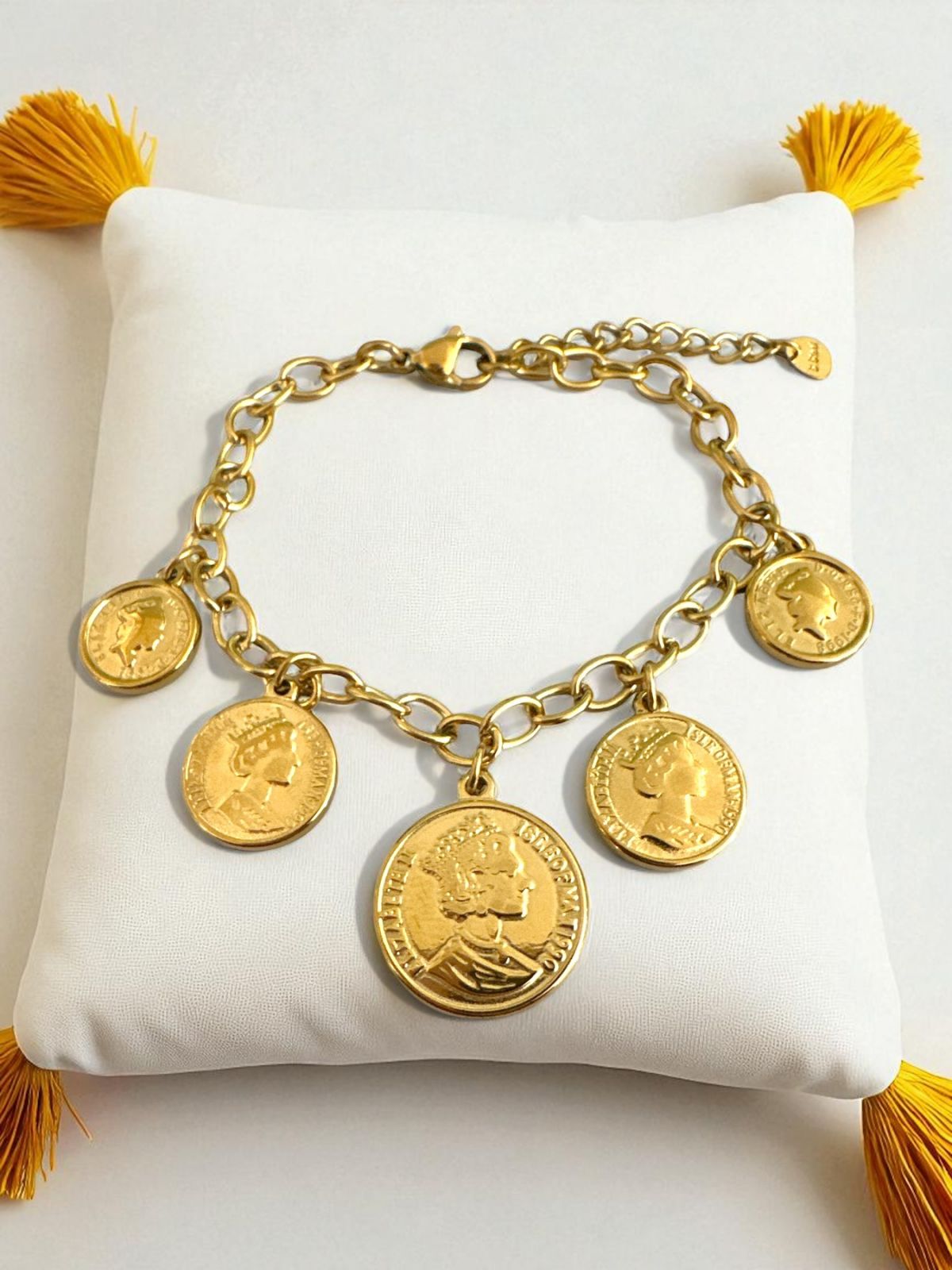 Βραχιόλι “Royal Coins” – Ατσάλινο με νομίσματα σε χρυσό ή ασημί | So Cute by Dimi Wholesale