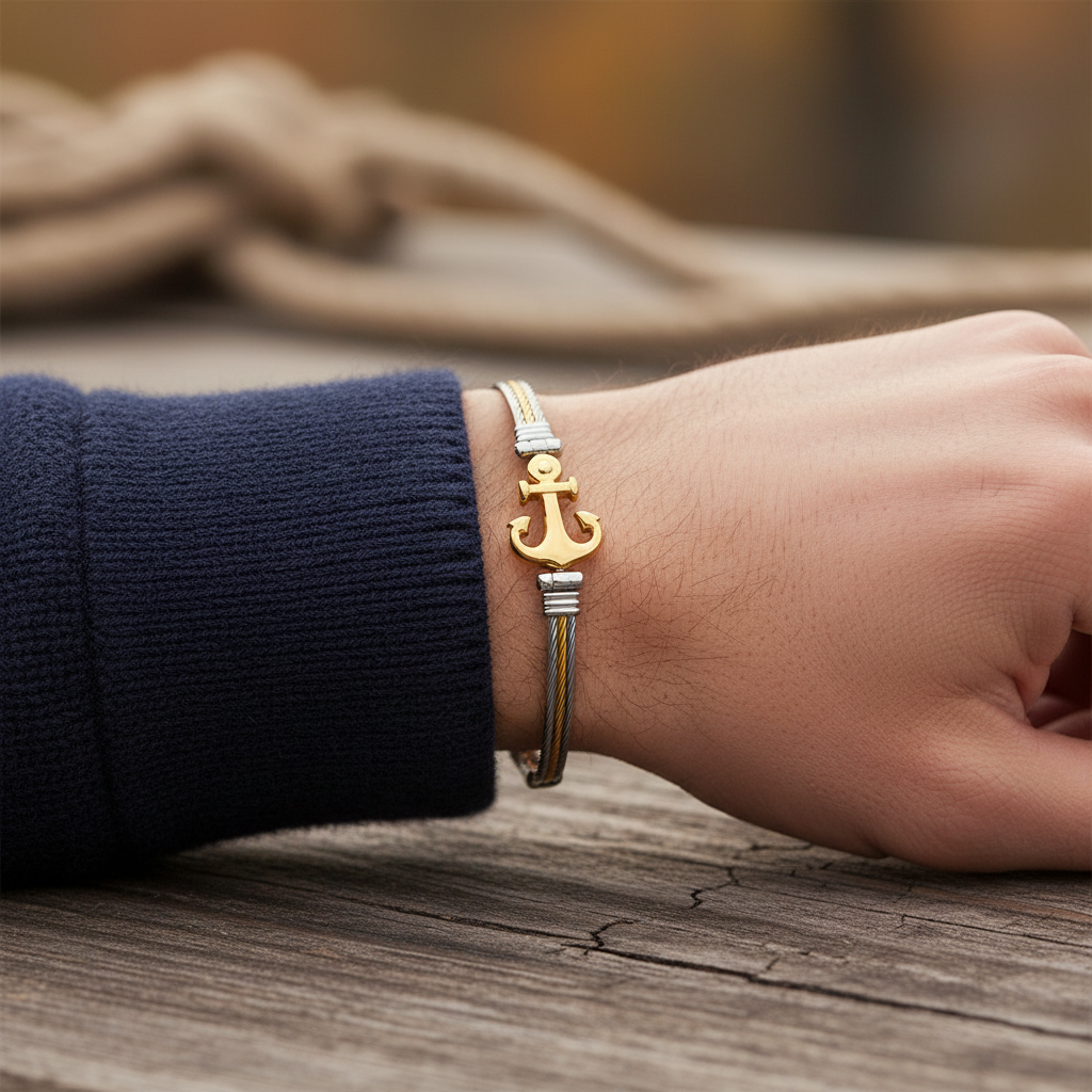 Ανδρικό ατσάλινο βραχιόλι άγκυρα – Stainless steel bracelet | So Cute by Dimi Wholesale