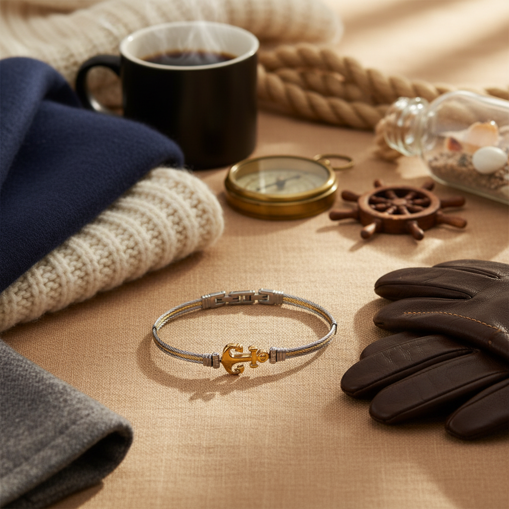 Ανδρικό ατσάλινο βραχιόλι άγκυρα – Stainless steel bracelet | So Cute by Dimi Wholesale