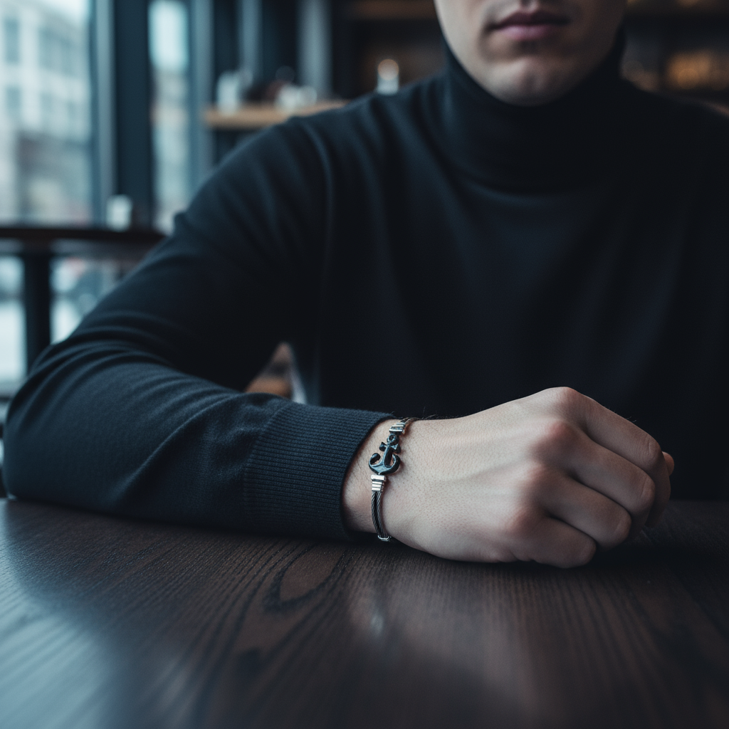 Ανδρικό ατσάλινο βραχιόλι άγκυρα – Stainless steel bracelet | So Cute by Dimi Wholesale