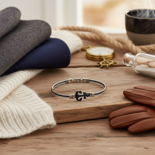 Ανδρικό ατσάλινο βραχιόλι άγκυρα – Stainless steel bracelet | So Cute by Dimi Wholesale