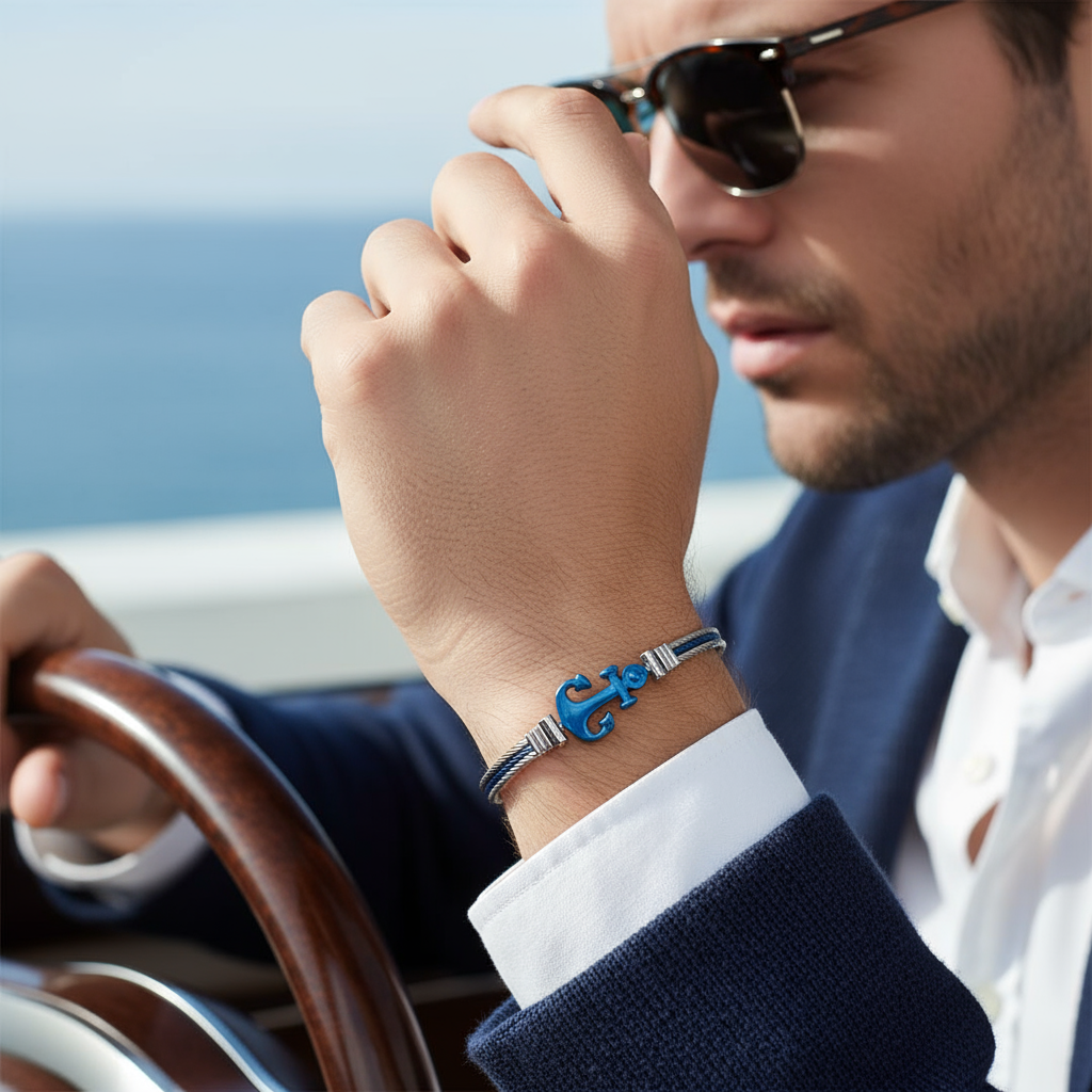 Ανδρικό ατσάλινο βραχιόλι άγκυρα – Stainless steel bracelet | So Cute by Dimi Wholesale