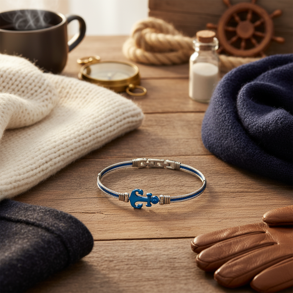 Ανδρικό ατσάλινο βραχιόλι άγκυρα – Stainless steel bracelet | So Cute by Dimi Wholesale