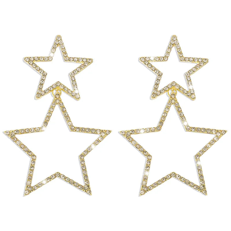 Elegant Star Alloy Rhinestones Earrings