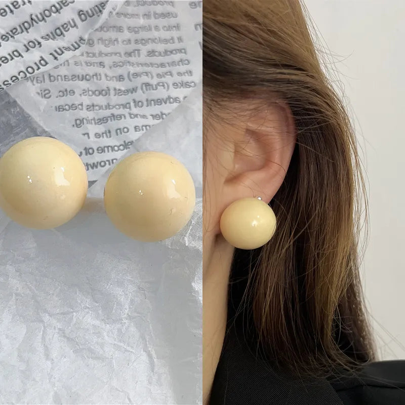 Acrylic Ball Earrings