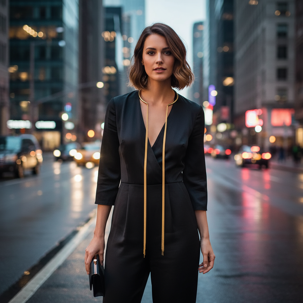 Elan Collar Necklace – Statement Κολάρο με Μακριές Αλυσίδες σε Χρυσό ή Ασημί | So Cute by Dimi