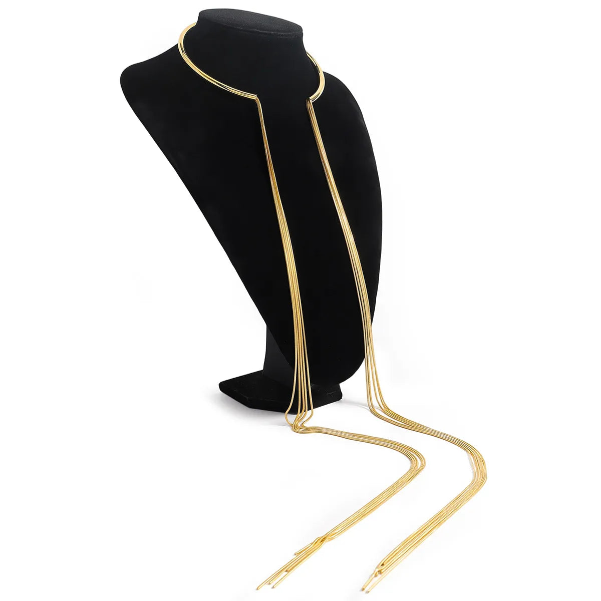 Elan Collar Necklace – Statement Κολάρο με Μακριές Αλυσίδες σε Χρυσό ή Ασημί | So Cute by Dimi