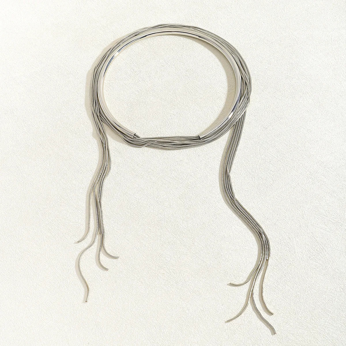 Elan Collar Necklace – Statement Κολάρο με Μακριές Αλυσίδες σε Χρυσό ή Ασημί | So Cute by Dimi