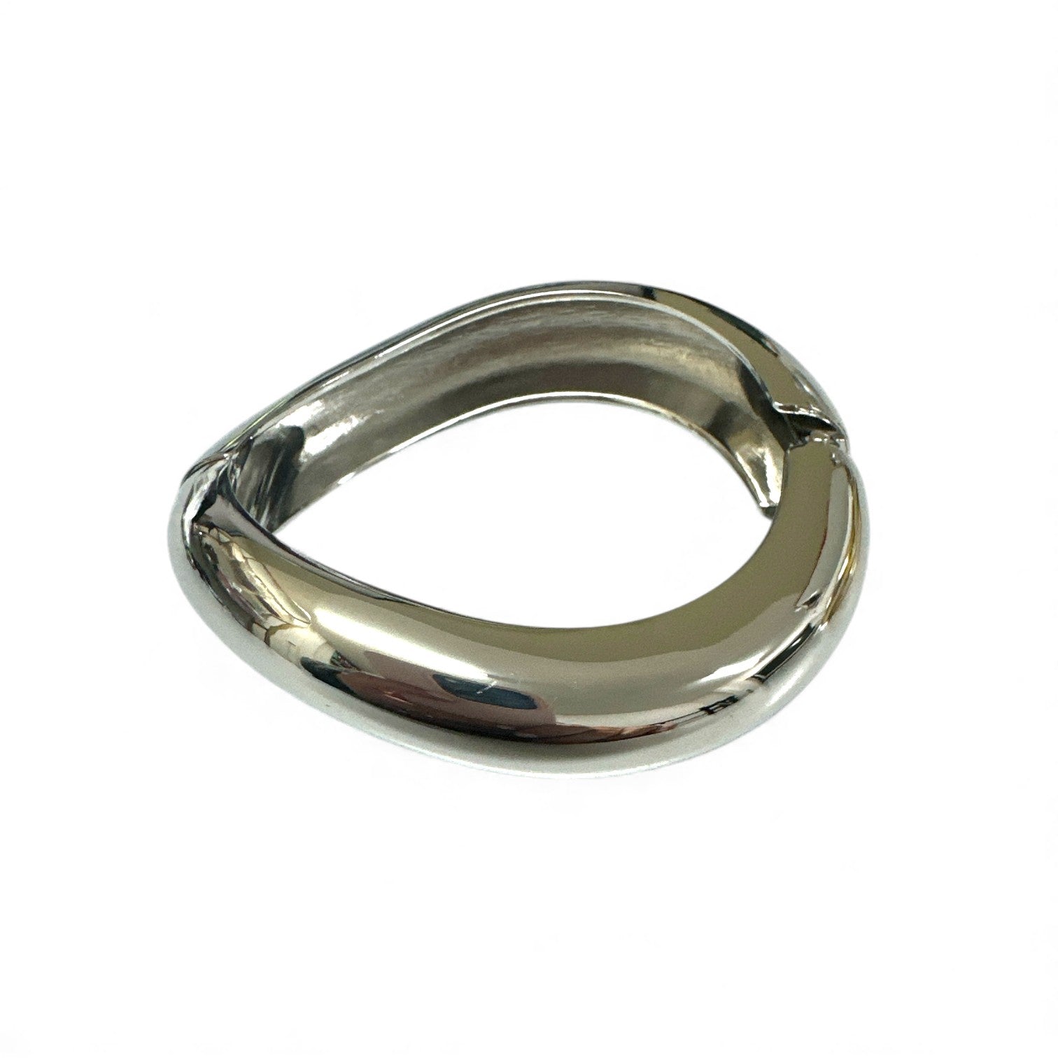 Bold curve copper bangle σε ασημί – So Cute by Dimi