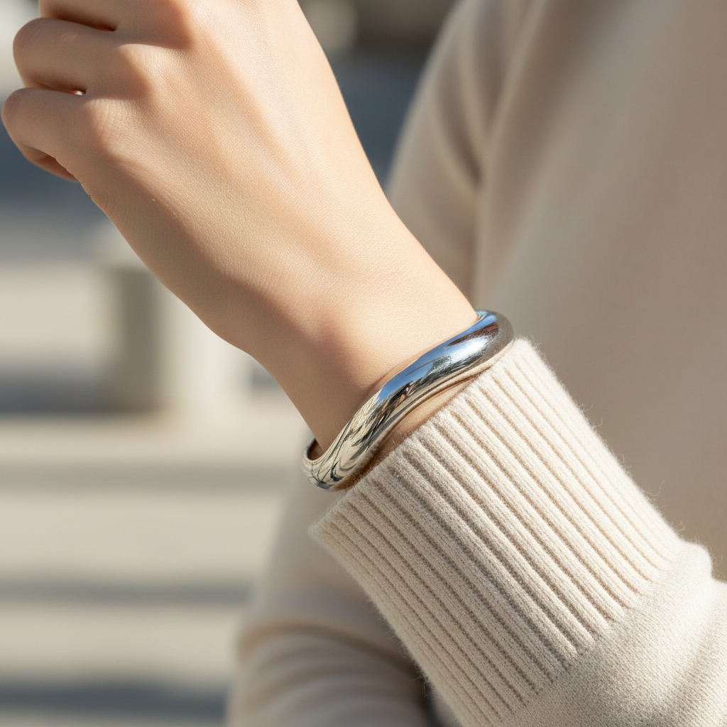 Bold curve copper bangle σεασημί – So Cute by Dimi