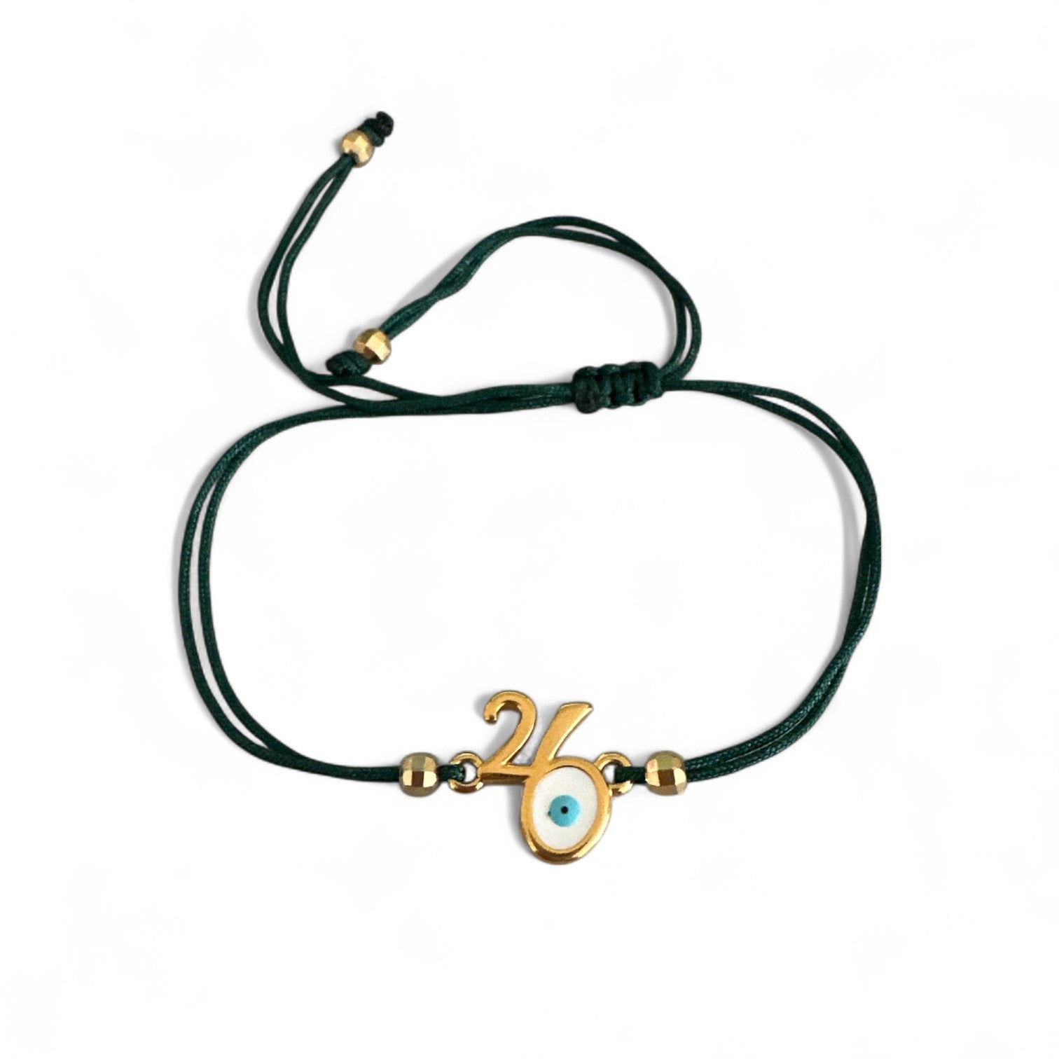 Χειροποίητο βραχιόλι γούρι 2026 με ματάκι και κορδόνι σε πολλά χρώματα – So Cute by Dimi Wholesale