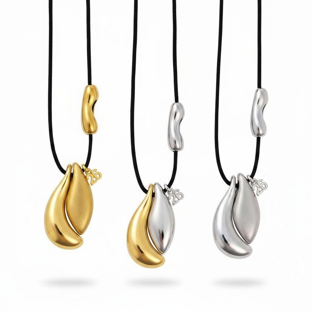 🌟 Ατσάλινο Κολιέ Γούρι “Infinity Drop”