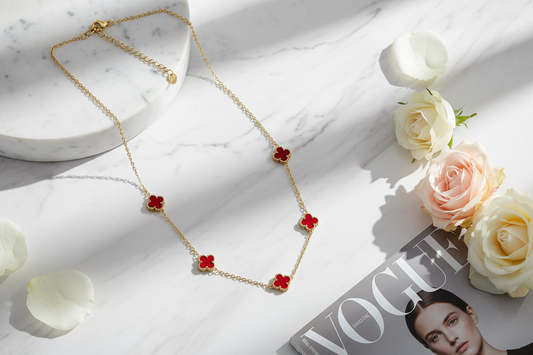 ⚡🚚 Κολιέ Τετράφυλλο Τριφύλλι από Ανοξείδωτο Ατσάλι