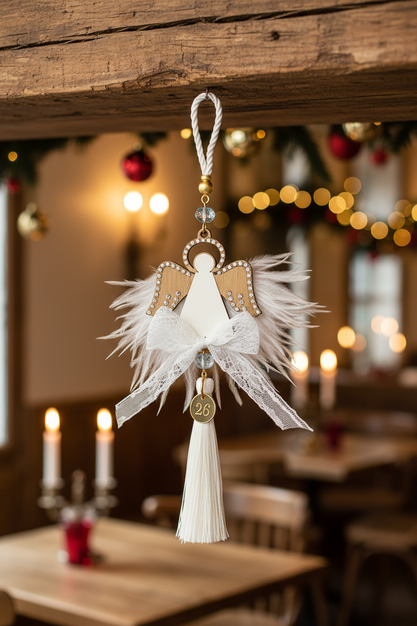 Χονδρική γούρι άγγελος λευκό–χρυσό με φτερά, So Cute by Dimi