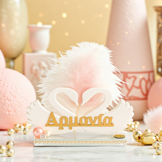 🤍✨ Επιτραπέζιο Γούρι «Fairytale Swans – Αρμονία» | Christmas Fairytale 🦢