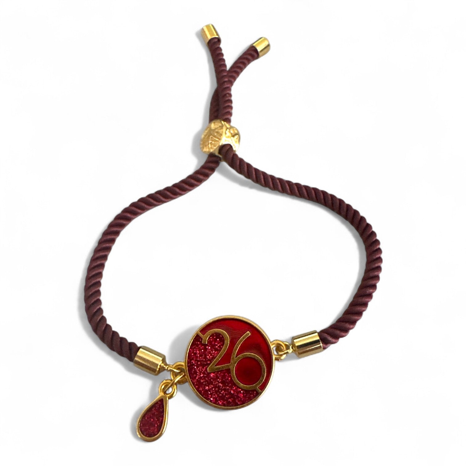 Βραχιόλι γούρι 2026 με επιχρυσωμένο charm & γκλίτερ σταγόνα – So Cute by Dimi Wholesale