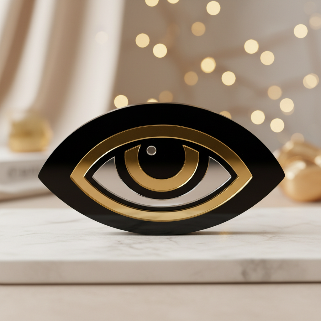 Χειροποίητο γούρι μάτι μαύρο-χρυσό-ασημί – So Cute by Dimi Wholesale