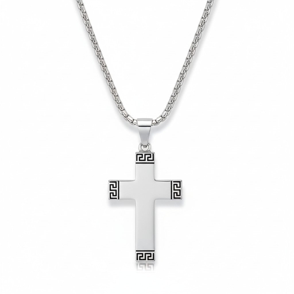 Ανδρικό κολιέ με σταυρό 55cm – Χονδρική | So Cute by Dimi