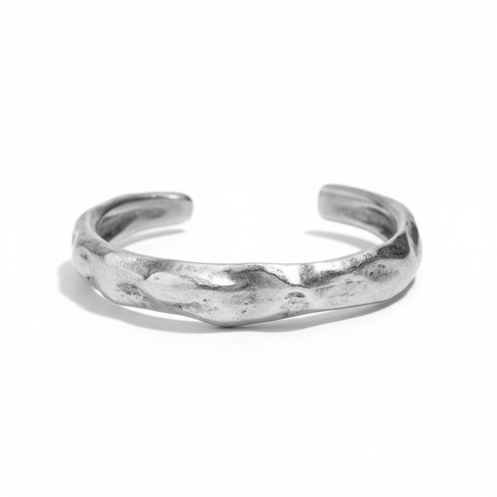 Ανδρικό βραχιόλι από κασσίτερο με σφυρήλατη υφή – So Cute by Dimi