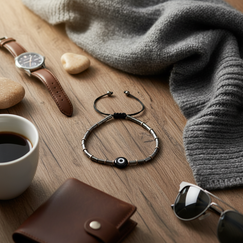 Βραχιόλι αιματίτη με μάτι, χονδρική So Cute by Dimi