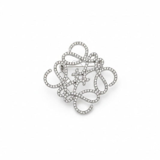 Metal filigree brooch with rhinestones in silver and gold – So Cute by Dimi.