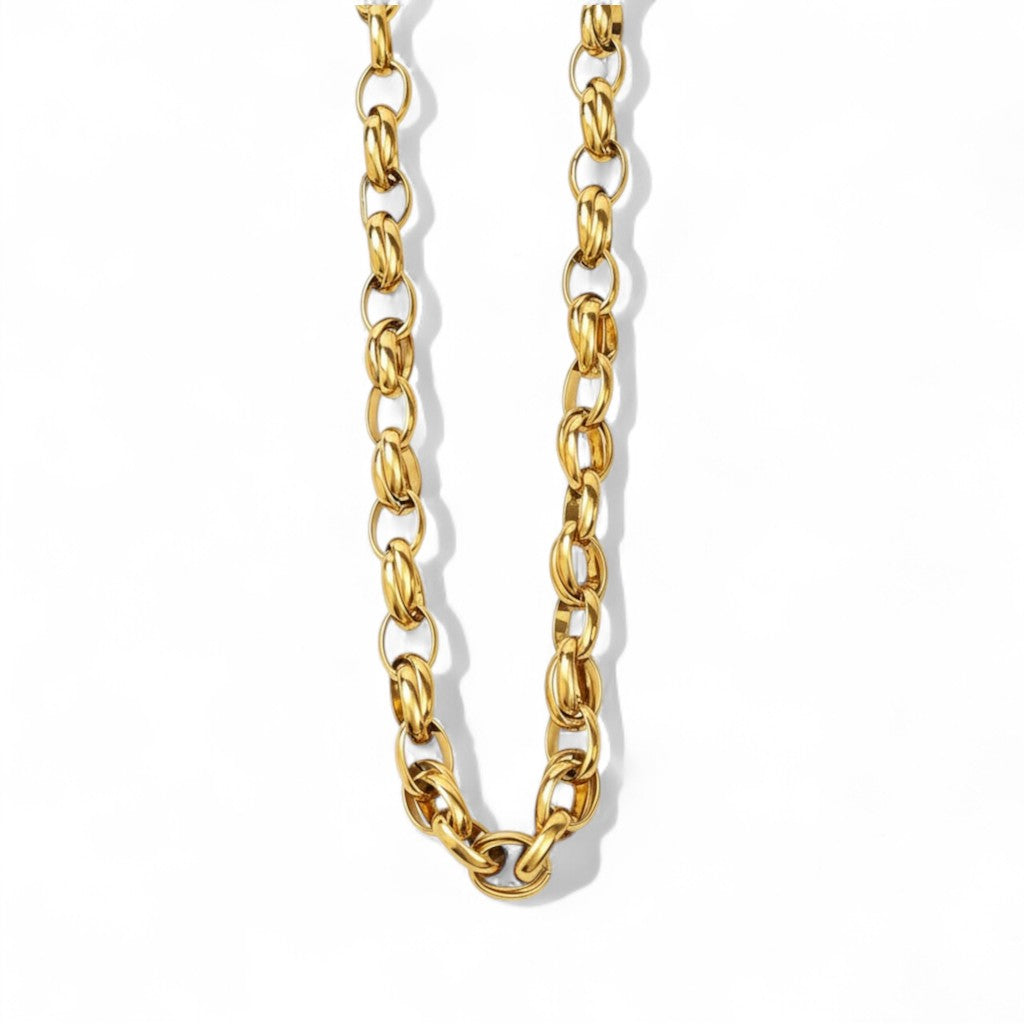 Chunky Loop Chain Necklace – Ατσάλινο Κολιέ με Χοντρούς Κρίκους | So Cute by Dimi Χονδρική