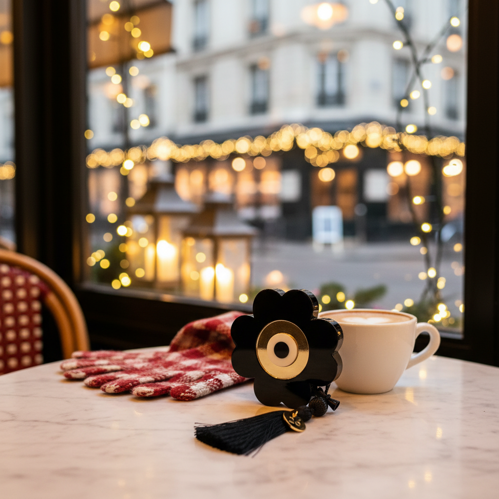 Handmade Lucky Tassel Clover plexiglass gouri with mirror detail and premium tassel – wholesale So Cute by Dimi