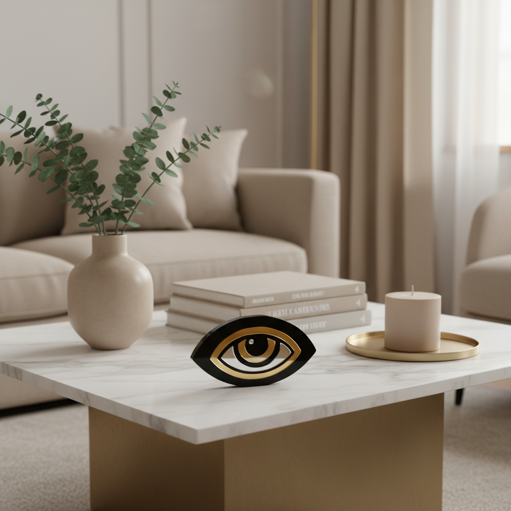 Χειροποίητο γούρι μάτι μαύρο-χρυσό-ασημί – So Cute by Dimi Wholesale