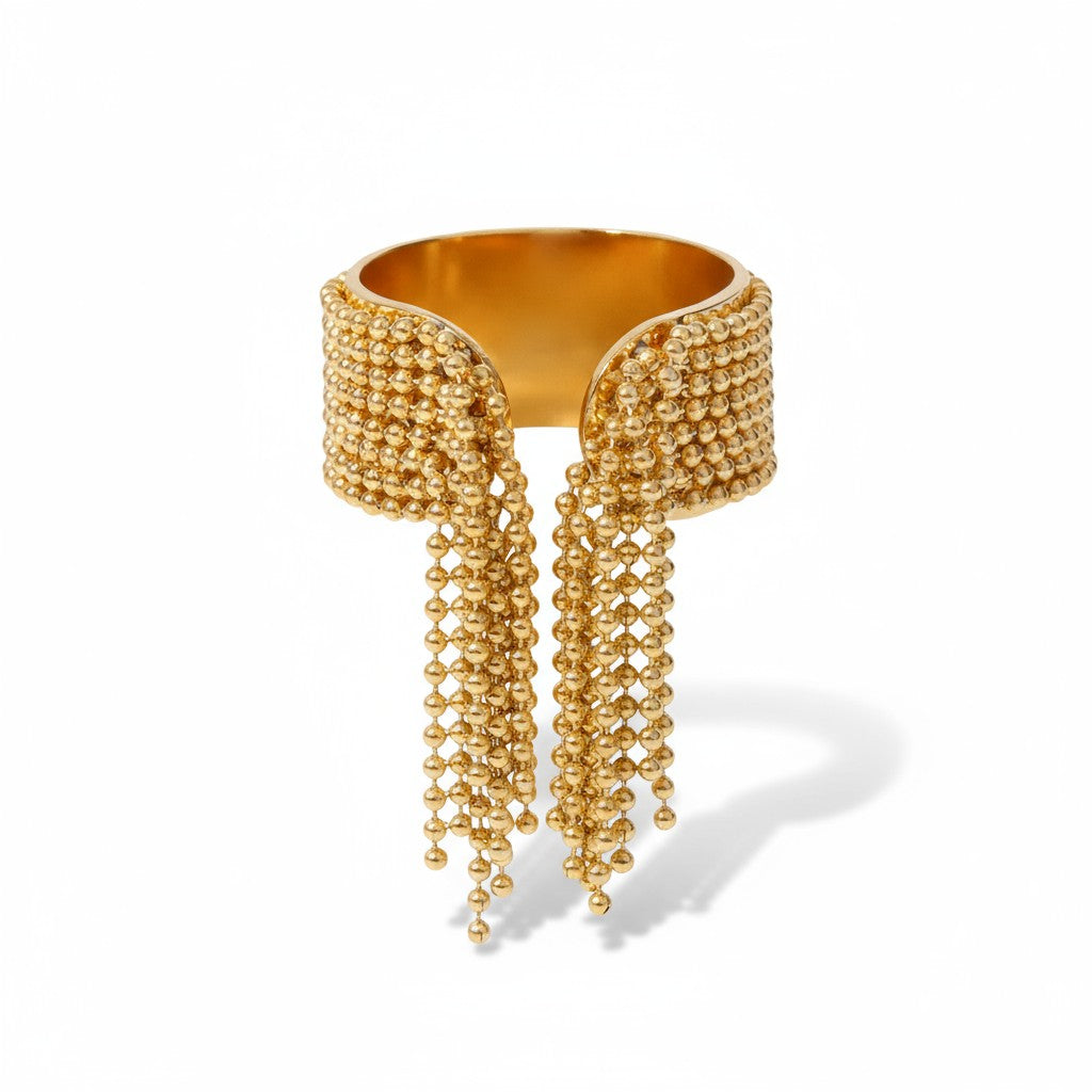 Statement δαχτυλίδι από ανοξείδωτο ατσάλι με μεταλλικές χάντρες – Camil Ring by So Cute by Dimi