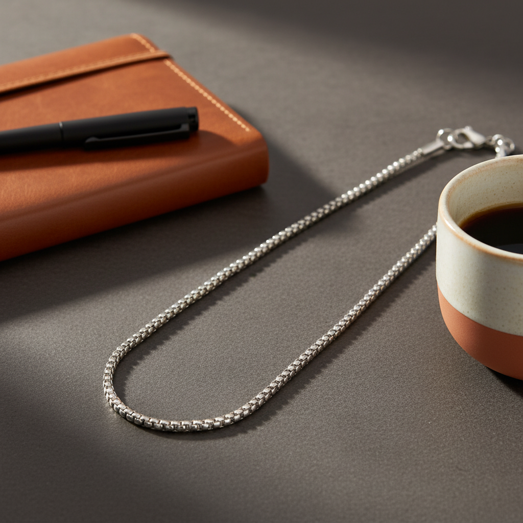 Ανδρική αλυσίδα box chain 60cm – χονδρική So Cute by Dimi