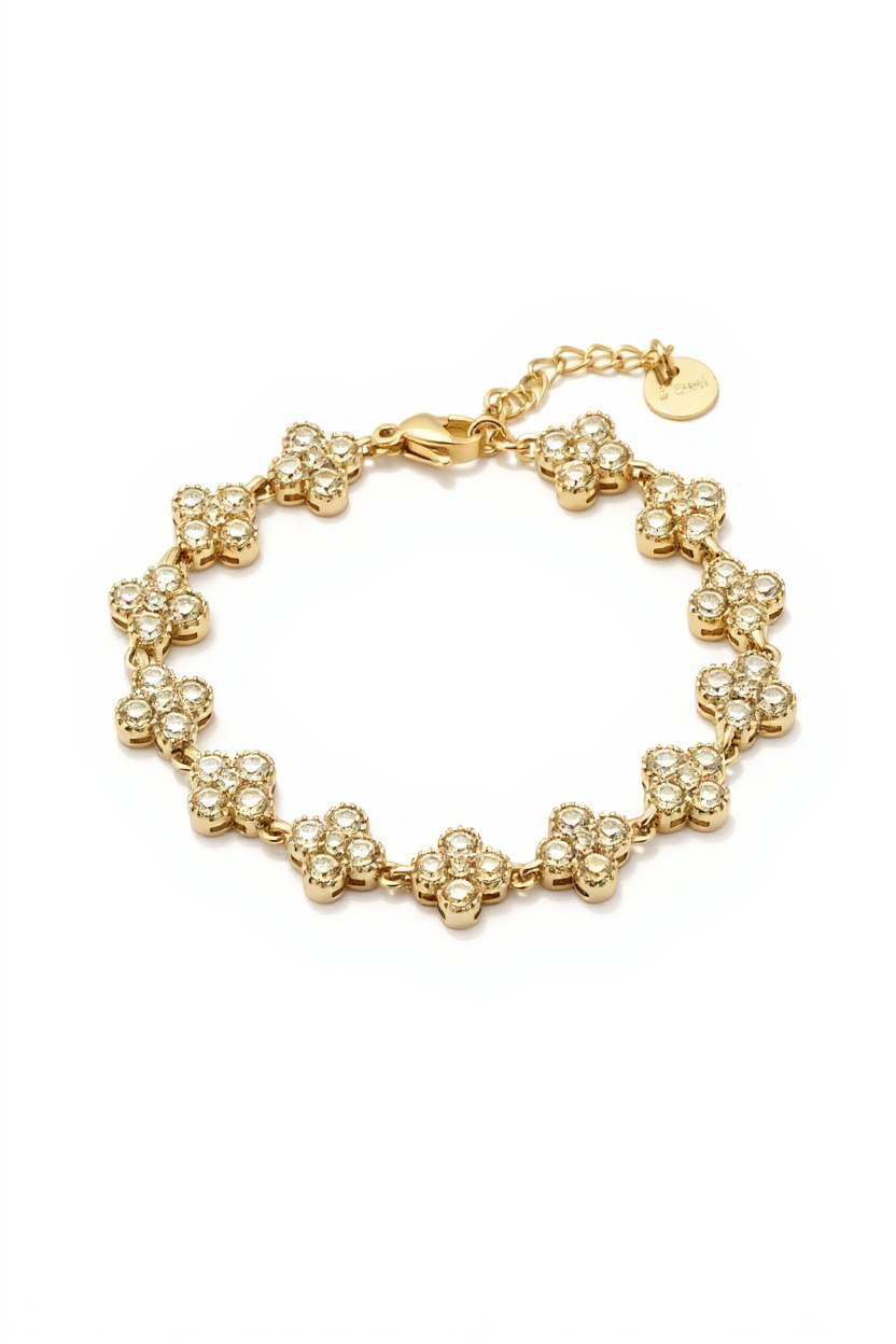 ⚡🚚 Crystal Cross Bracelet – Ατσάλινο Βραχιόλι με Ζιργκόν