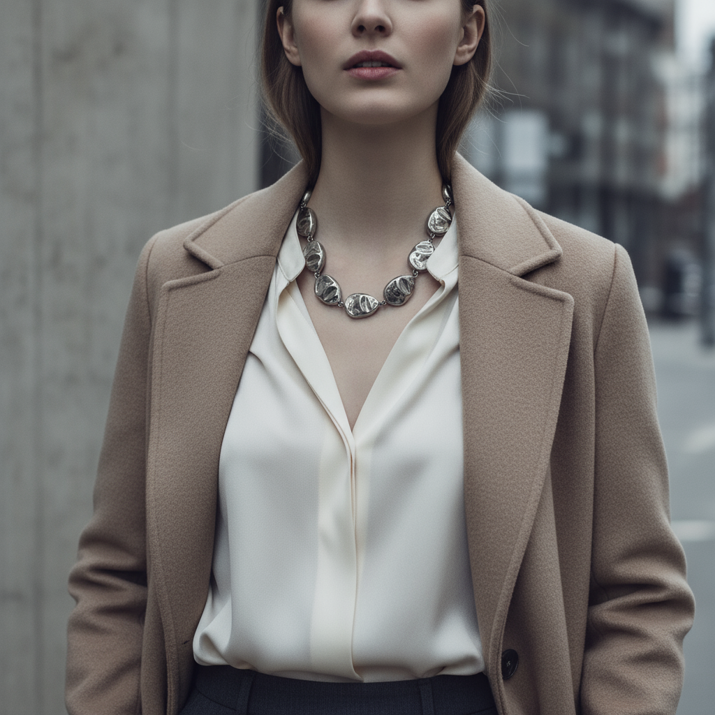 Ατσάλινο κολιέ με ανάγλυφες χάντρες σε χρυσό, ασημί & δίχρωμο. Άμεση αποστολή για επαγγελματίες So Cute by Dimi Wholesale ⚡