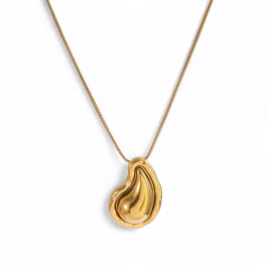 💎🕒 Liquid Drop Pendant – Κολιέ Σταγόνα από Ατσάλι