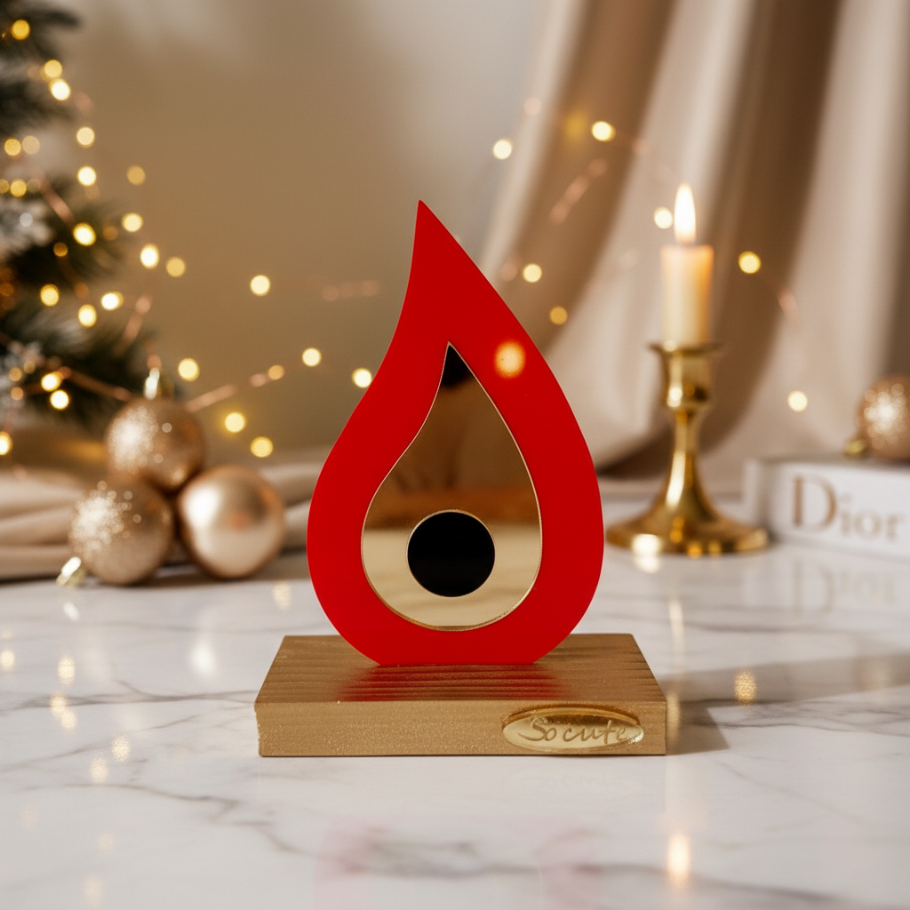 🤍✨ Γούρι Plexiglass Σταγόνα με Μάτι Χρυσό | Επιτραπέζιο Διακοσμητικό