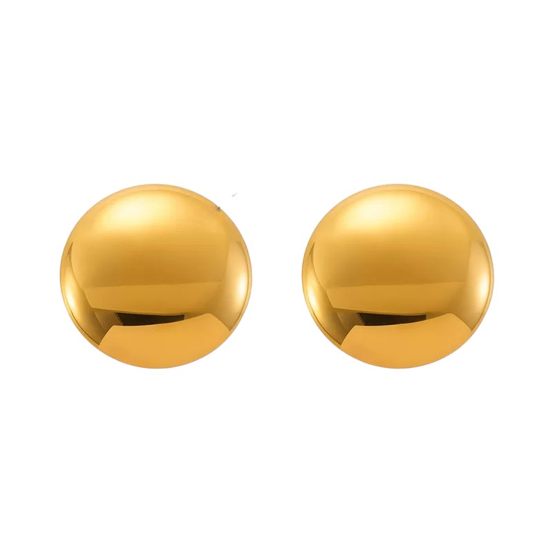 💎🕒 Mirror Round Statement Earrings