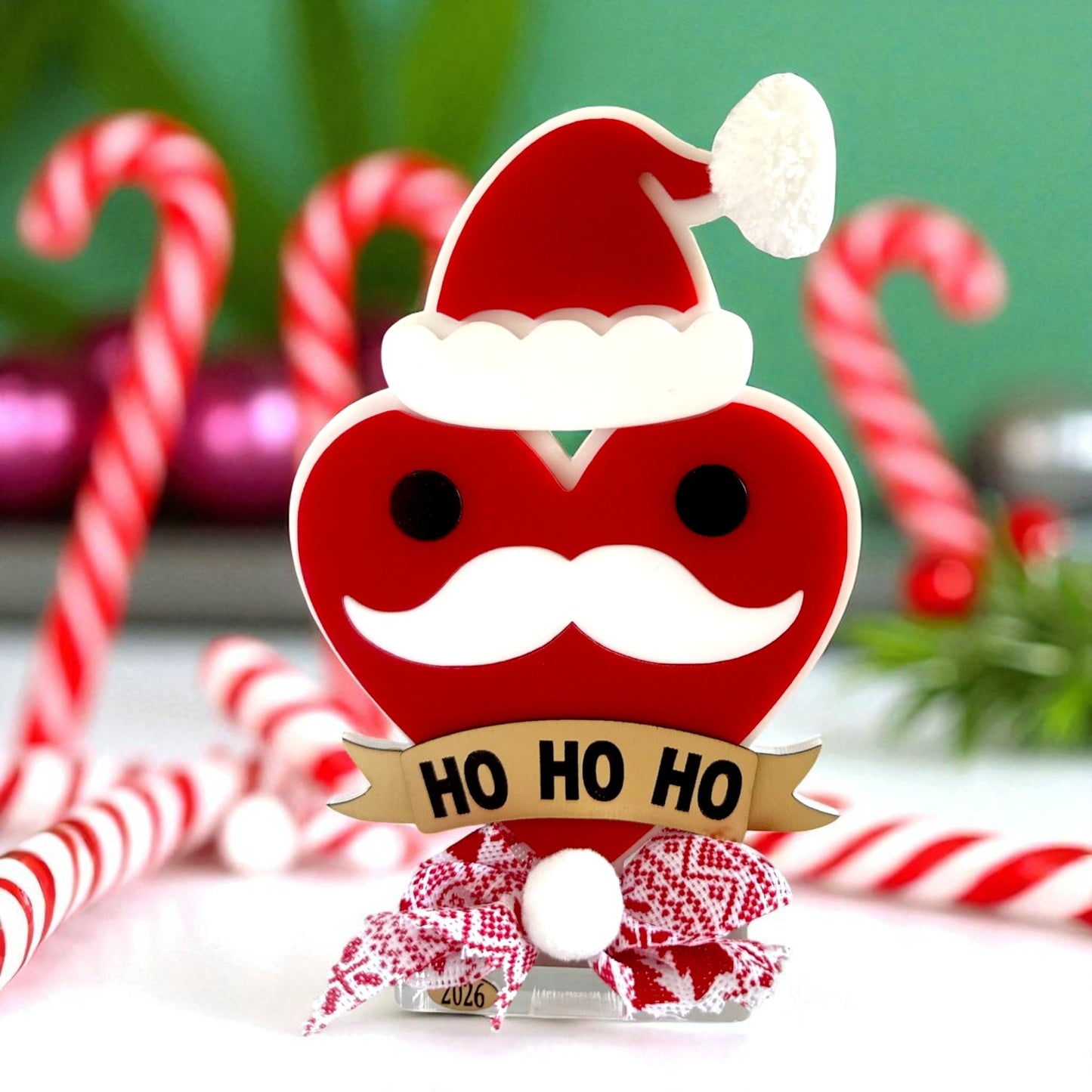 Χειροποίητο γούρι Christmas Pop Ho Ho Ho από plexiglass – Χονδρική So Cute by Dimi