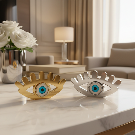 Γούρι επιτραπέζιο μάτι plexiglass καθρέφτης με βλέφαρα και στρας – Χονδρική So Cute by Dimi