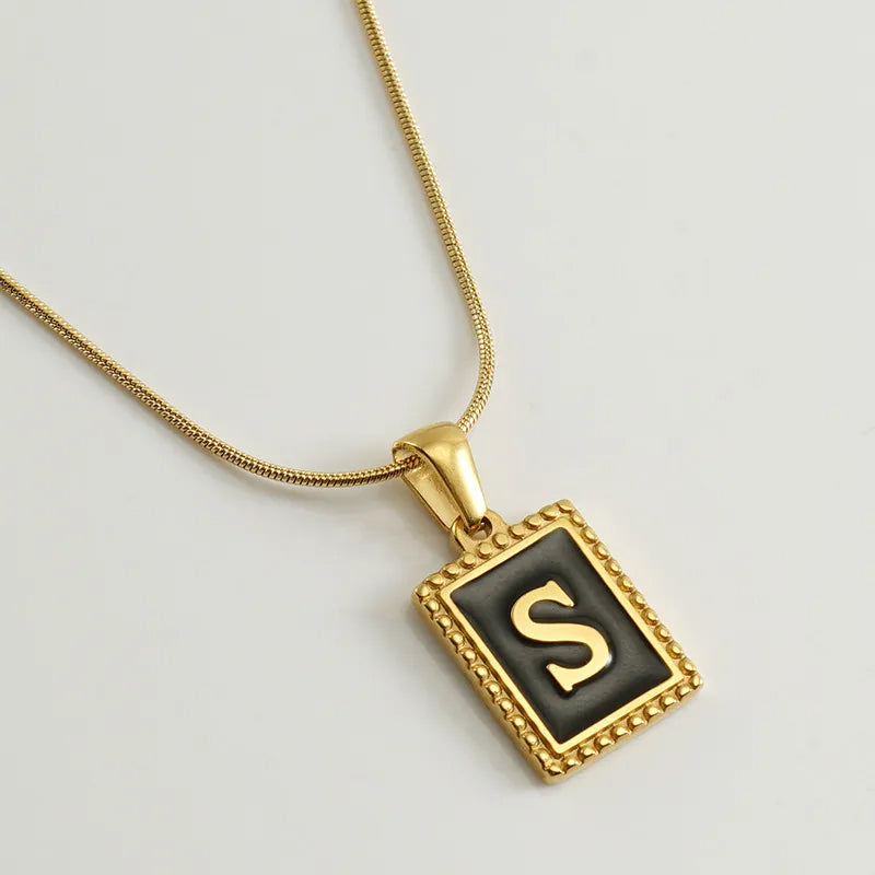 Steel necklace with Monogram, pack of 1 piece