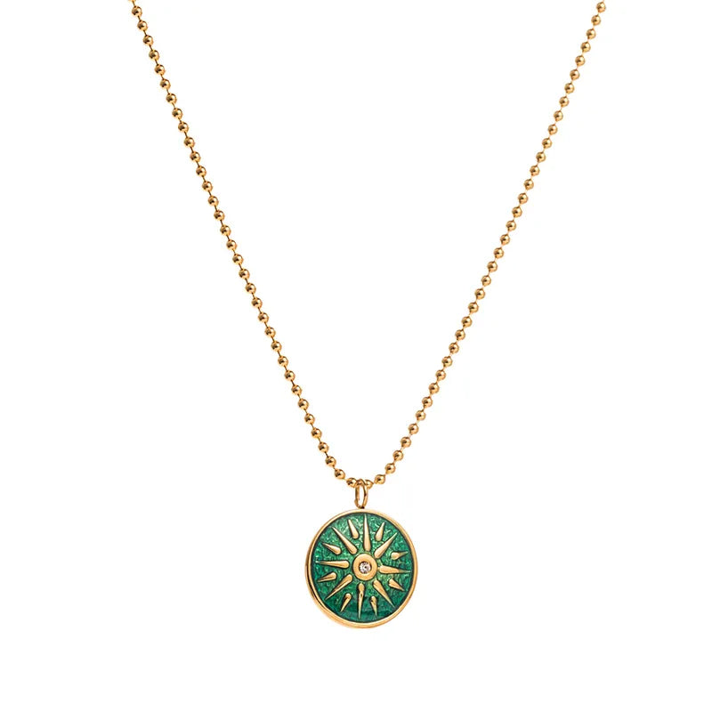 Ethnic pendant with evil eye - sun, pack of 1 piece