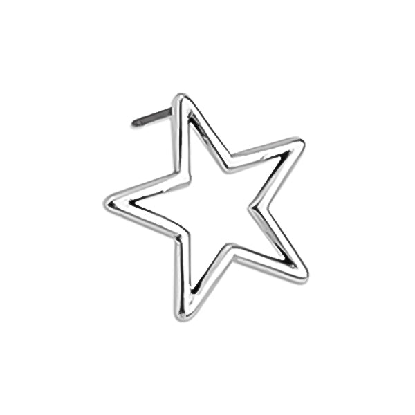 Star contour earrings, pack of 6 sets (12pcs)