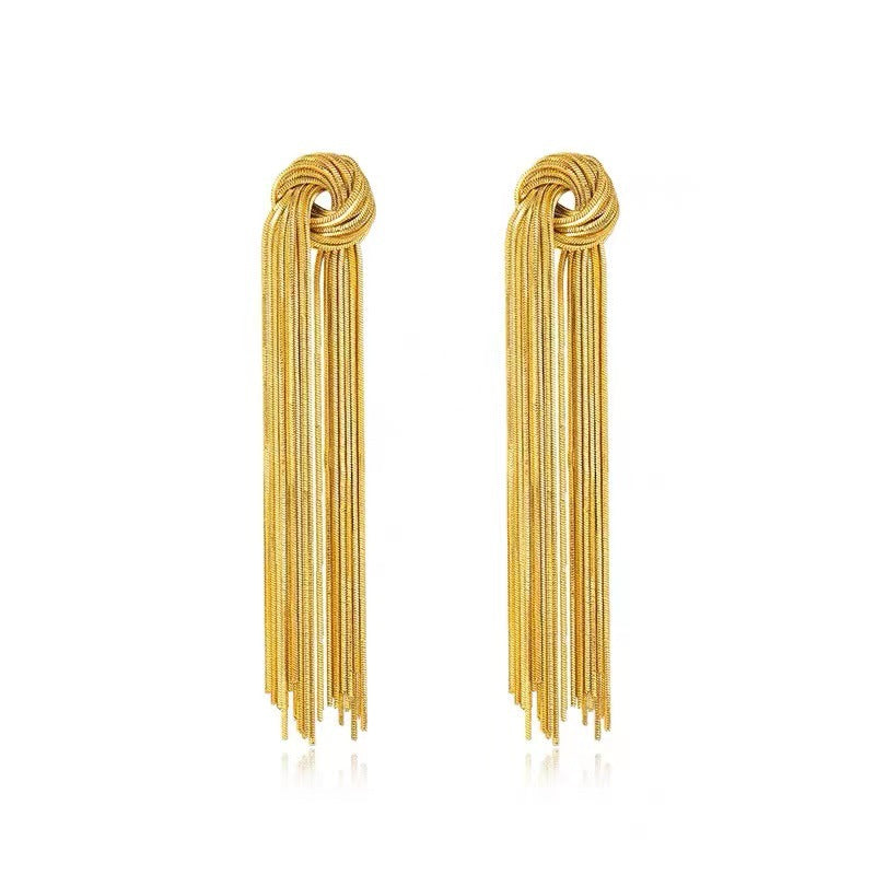 Knot and Threads drop earrings, pack of 1 pair (2pcs)