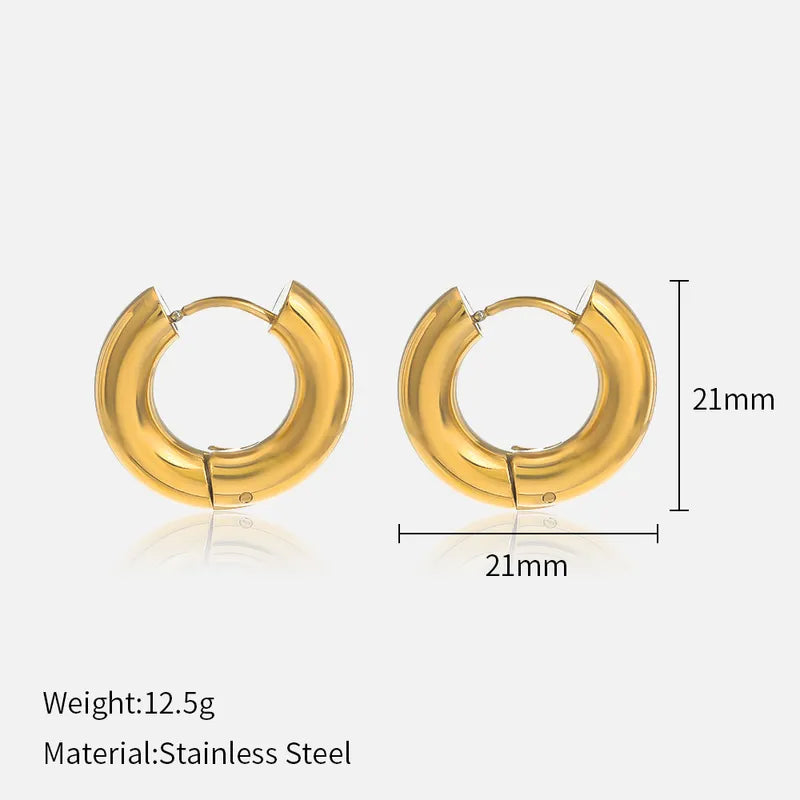 French Style steel earrings, pack of 1 pair (2pcs)