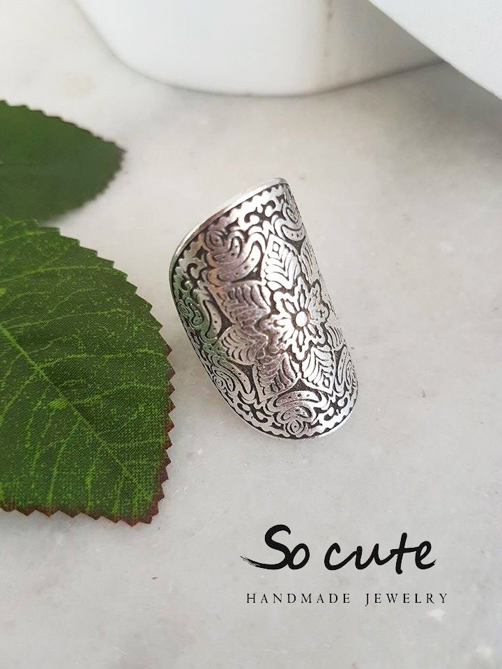 Wide boho ring in a package of 2 pieces - SoCuteb2b