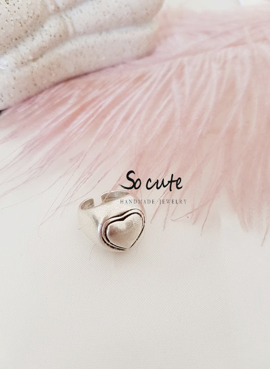 Heart chevalier ring in a package of 3 pieces - SoCuteb2b
