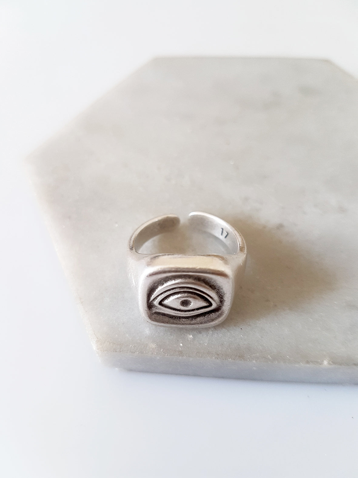 Evil eye square ring in a package of 3 pieces - SoCuteb2b