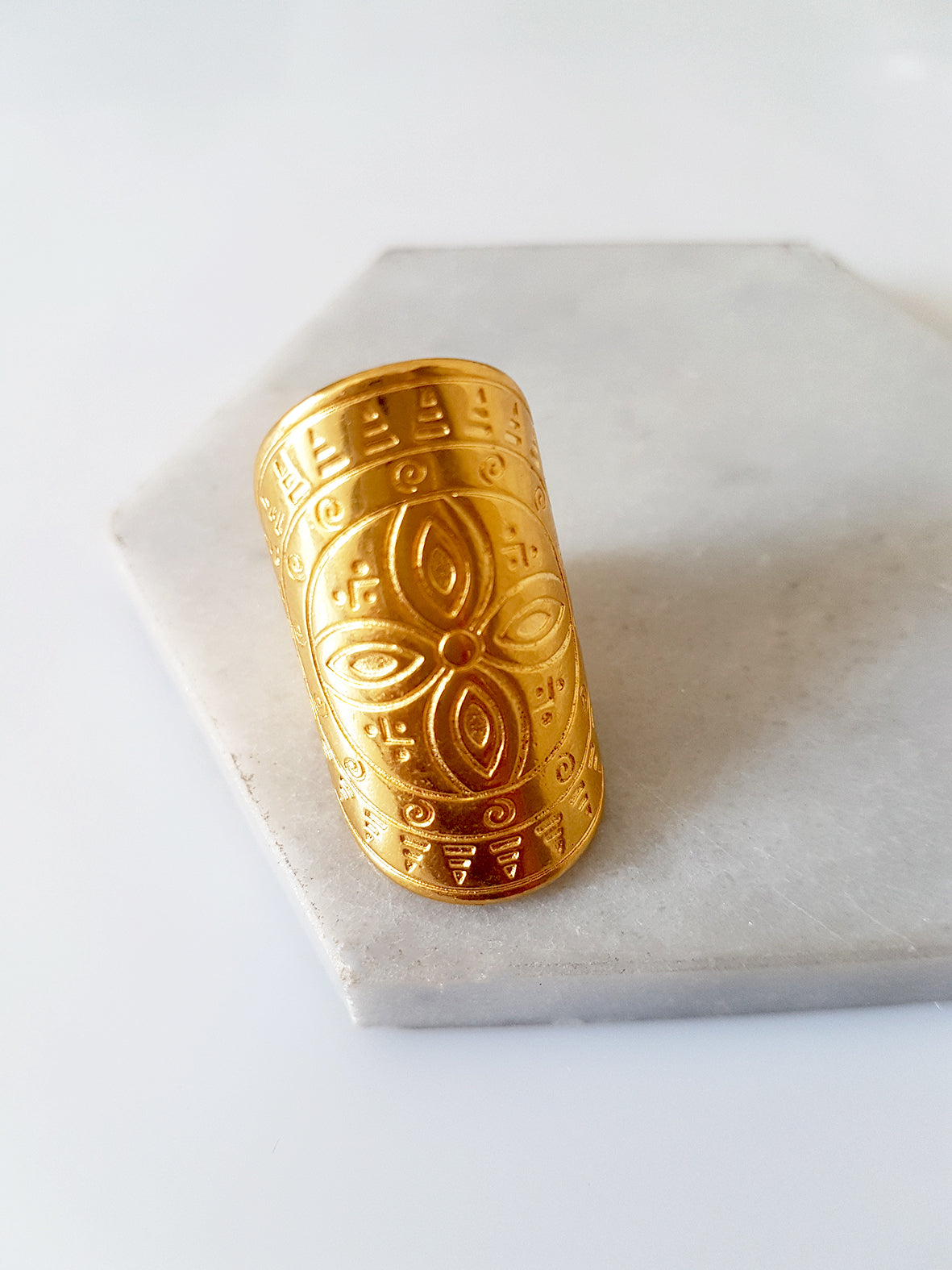 Wide ethnic ring in a package of 3 pieces