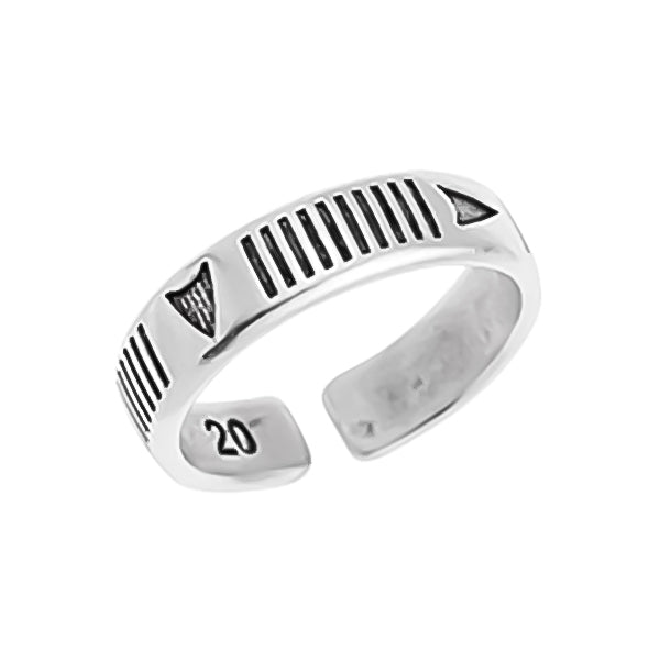 Ring with compass symbols, pack of 12 pieces