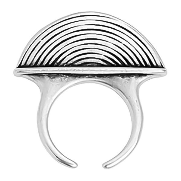 Flat top ring with semicircle, pack of 3 pieces