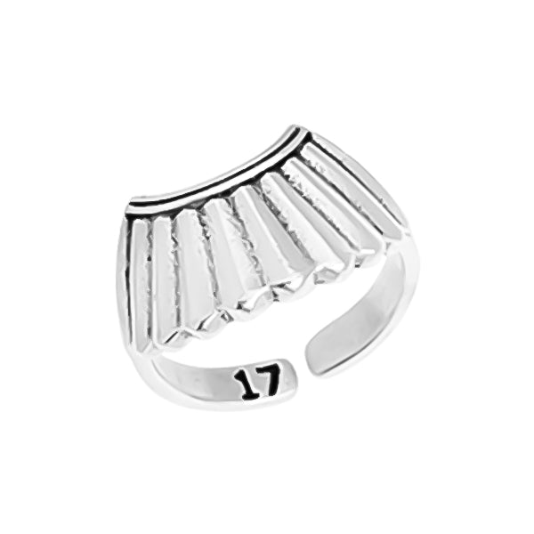 Ring with wavy pattern, pack of 15 pieces