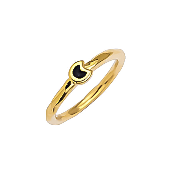 Fine ring with moon motif, pack of 5 pieces